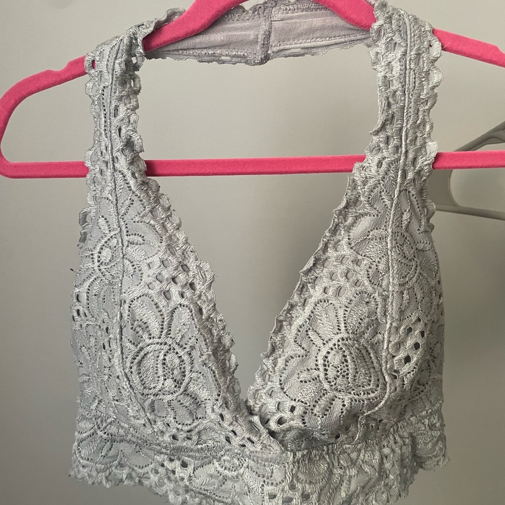 Gray Lace Bralette